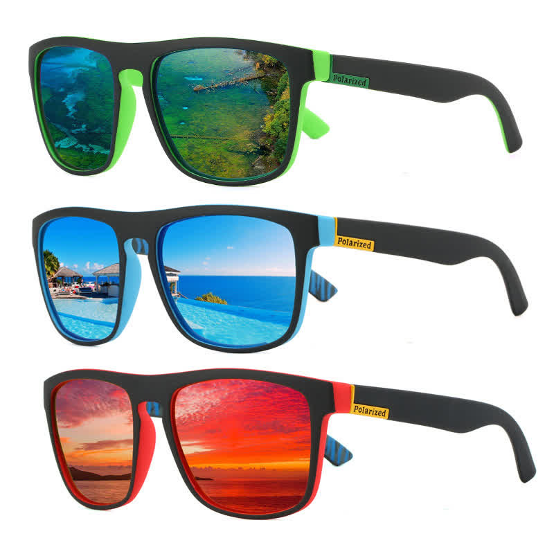 Spykay™ SG60943 Simple Polarized Square Frame Trendy Sunglasses for Outdoor Activities