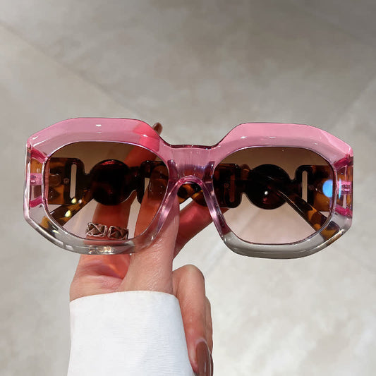 Spykay™ SG60947 Trendy Geometric Thick Frame Sunglasses