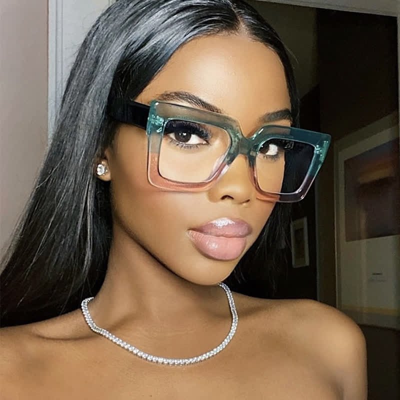 Spykay™ EG26812 Oversized Square Frame Anti-blue Light Glasses