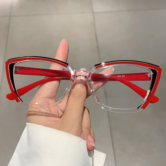 Spykay™ EG26814 Fashion Colorblock Butterfly Frame Anti-blue Light Glasses