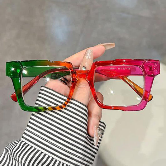 Spykay™ EG26815 Fashion Colorblock Square Frame Anti-blue Light Glasses