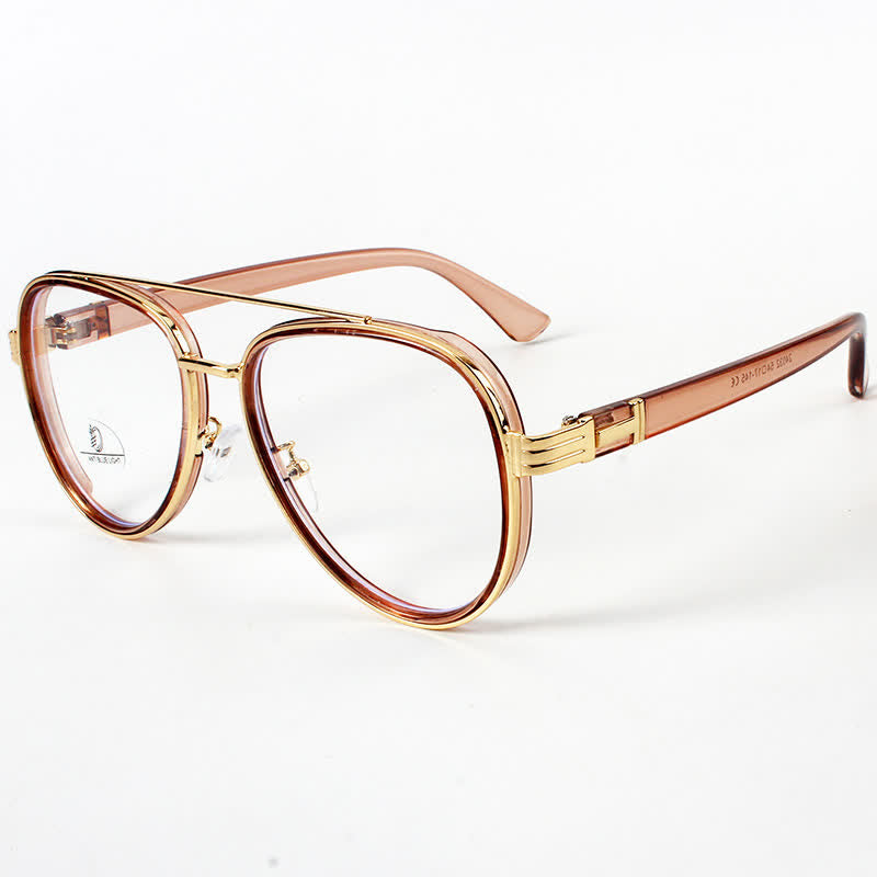 Spykay™ EG26816 Fashion Double Bridges Anti-blue Light Oversized Aviator Glasses