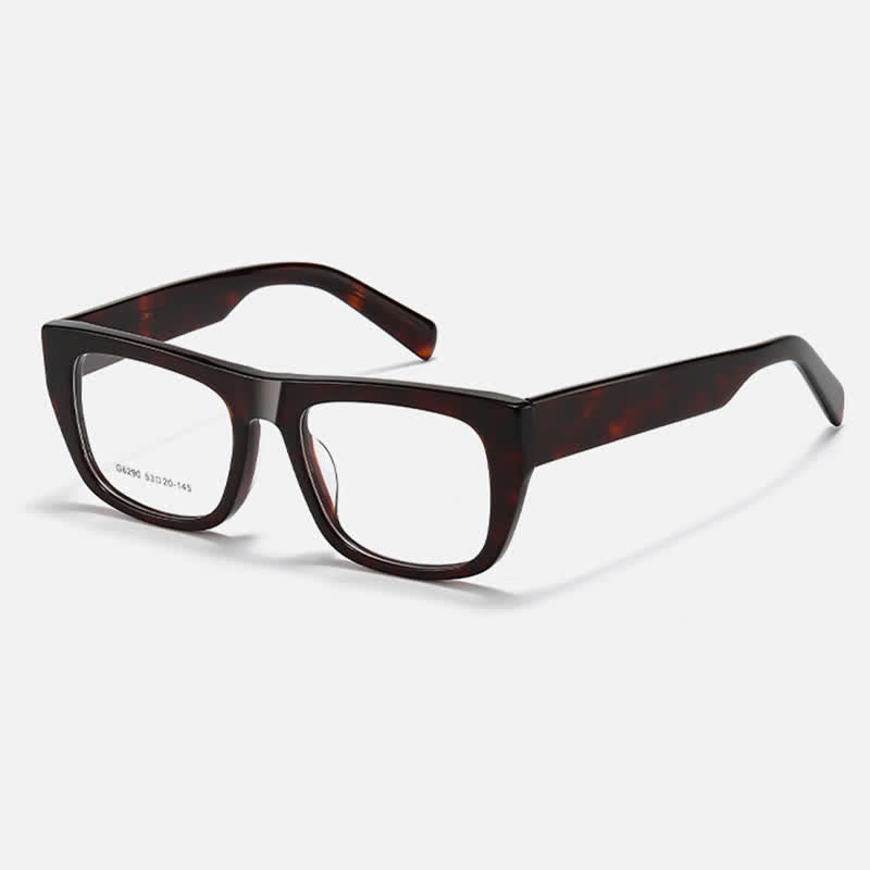 Spykay™ EG26818 Tortoise Shell Pattern Flat Top Square Frame Anti-blue Light Glasses