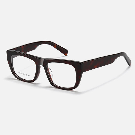 Spykay™ EG26818 Tortoise Shell Pattern Flat Top Square Frame Anti-blue Light Glasses