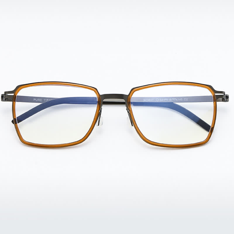 Spykay™ EG26820 Lightweight Titanium Square Frame Anti-blue Light Glasses