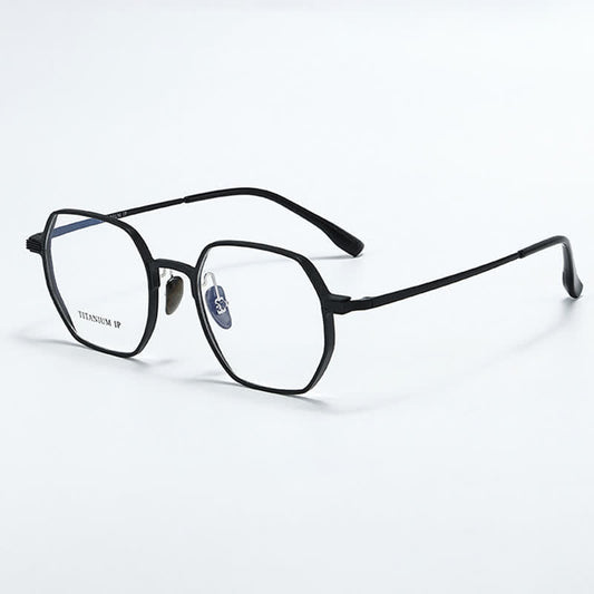 Spykay™ EG26822 Lightweight Titanium Geometric Frame Anti-blue Light Glasses