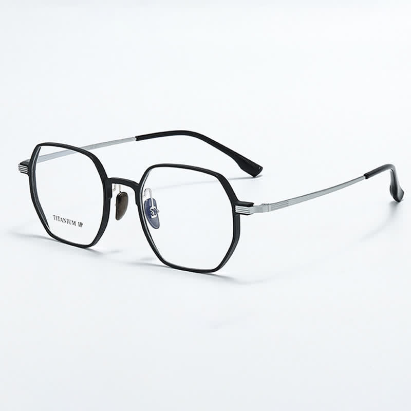 Spykay™ EG26822 Lightweight Titanium Geometric Frame Anti-blue Light Glasses
