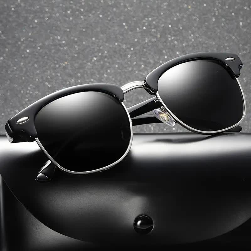 Spykay™ SG60929 Semi-Rimless Polarized Square Frame Browline Sunglasses for Fishing&Driving