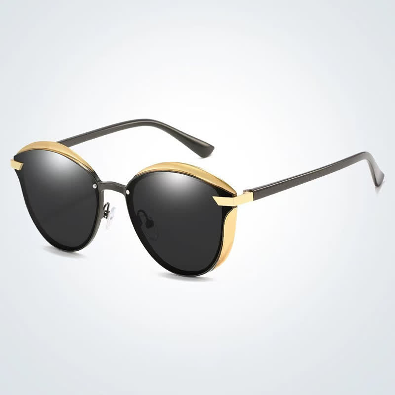 Spykay™ SG60950 Polarized Vintage Round Frame Mirror Lenses Trendy Sunglasses