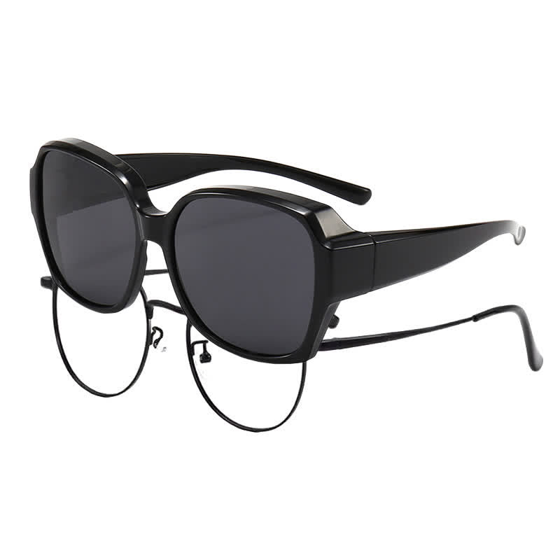 Spykay™ SG60859 Square Frame Polarized Driving Sunglasses Fit Over Glasses for Nearsighted People