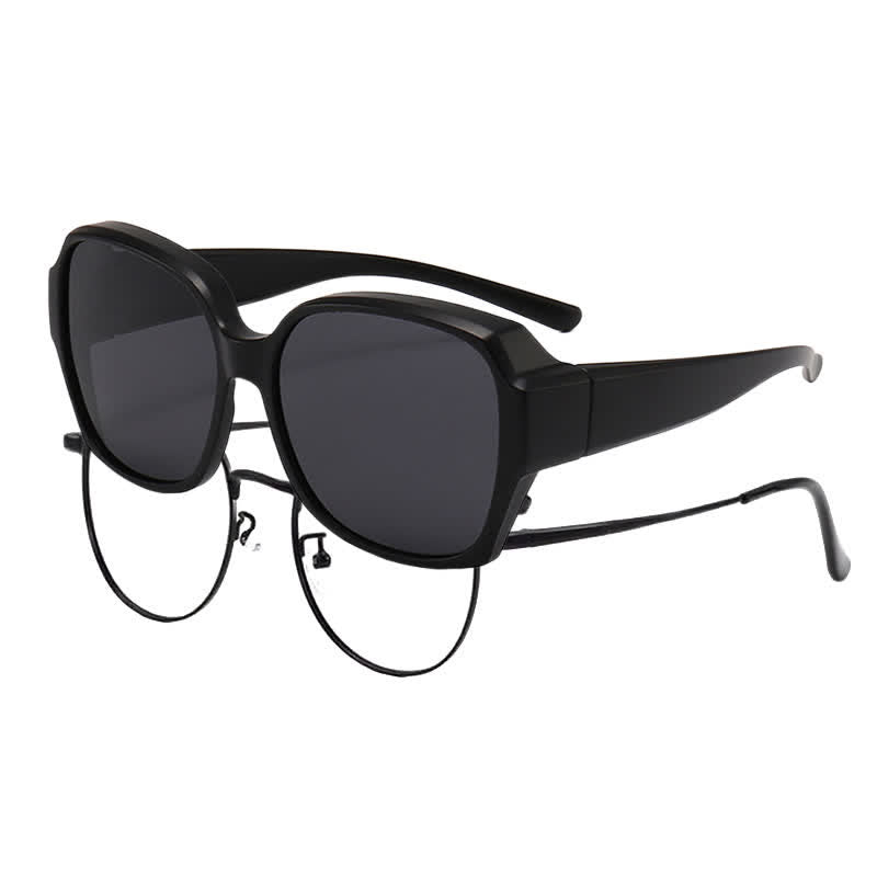 Spykay™ SG60859 Square Frame Polarized Driving Sunglasses Fit Over Glasses for Nearsighted People