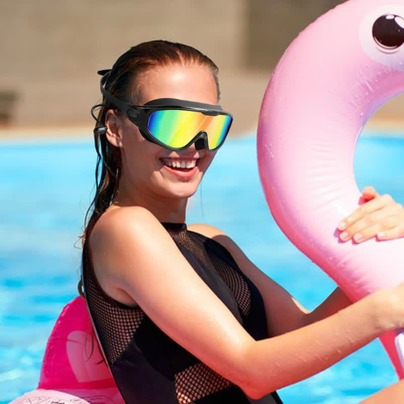 Spykay™ SG60964 Unisex Large Frame Swim Goggles with Nose Cover,Earplugs And Case