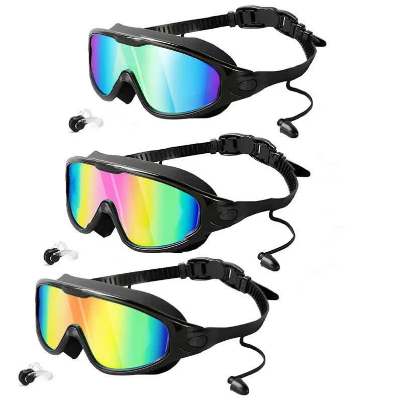 Spykay™ SG60964 Unisex Large Frame Swim Goggles with Nose Cover,Earplugs And Case