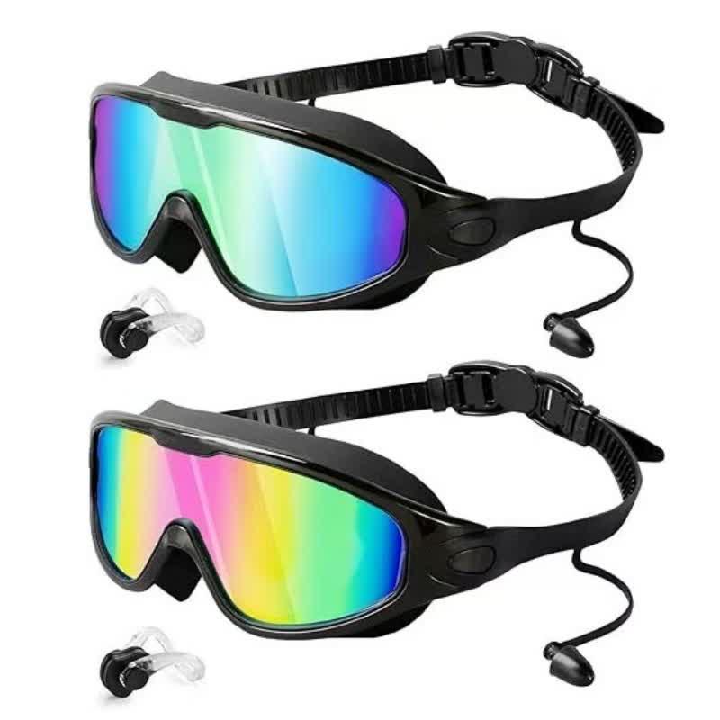 Spykay™ SG60964 Unisex Large Frame Swim Goggles with Nose Cover,Earplugs And Case