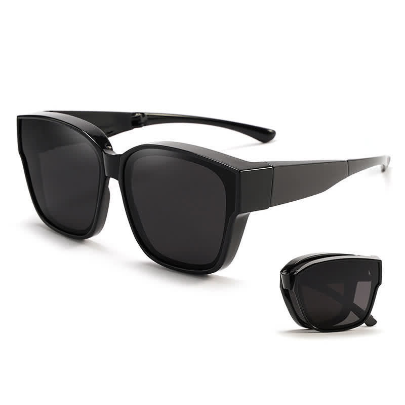 Spykay™ SG60955 Fit Over Glasses Square Frame Foldable Polarized Sunglasses for Women Men