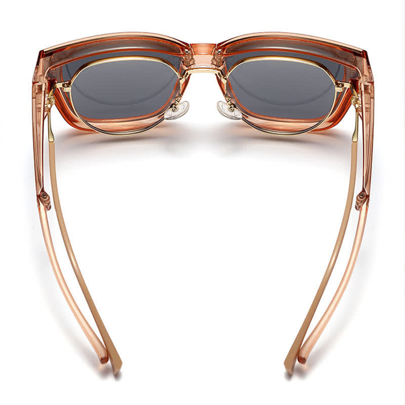 Spykay™ SG60956 Fit Over Glasses Square Frame Foldable Sunglasses for Women Men