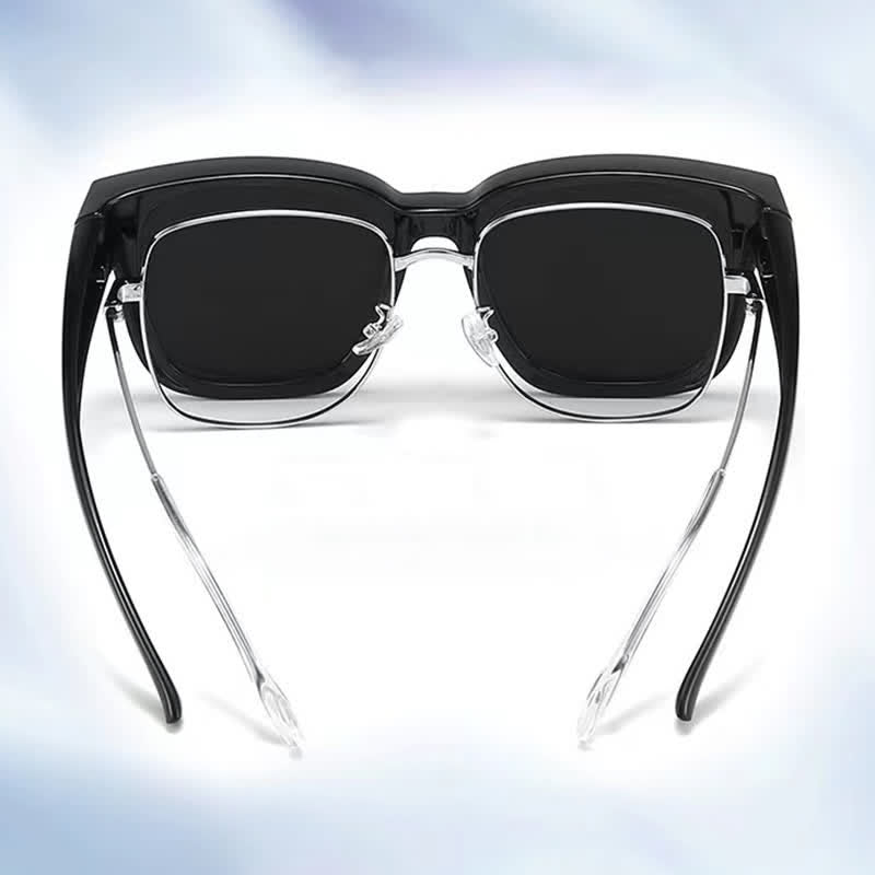 Spykay™ SG60957 Fit Over Glasses Square Frame Polarized Sunglasses for Women Men