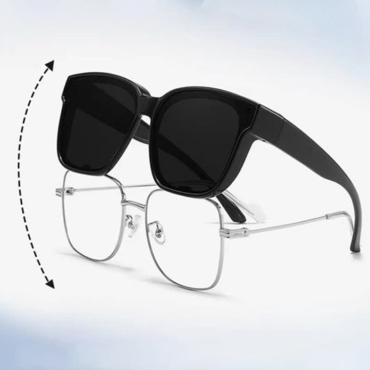 Spykay™ SG60957 Fit Over Glasses Square Frame Polarized Sunglasses for Women Men