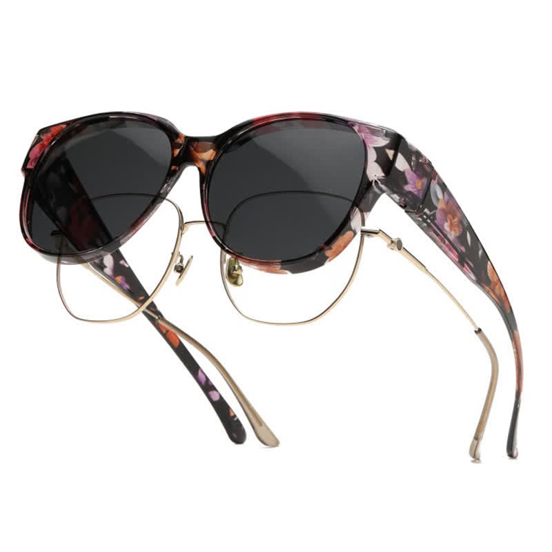 Spykay™ SG60958 Fit Over Glasses Floral Frame Polarized Sunglasses for Driving