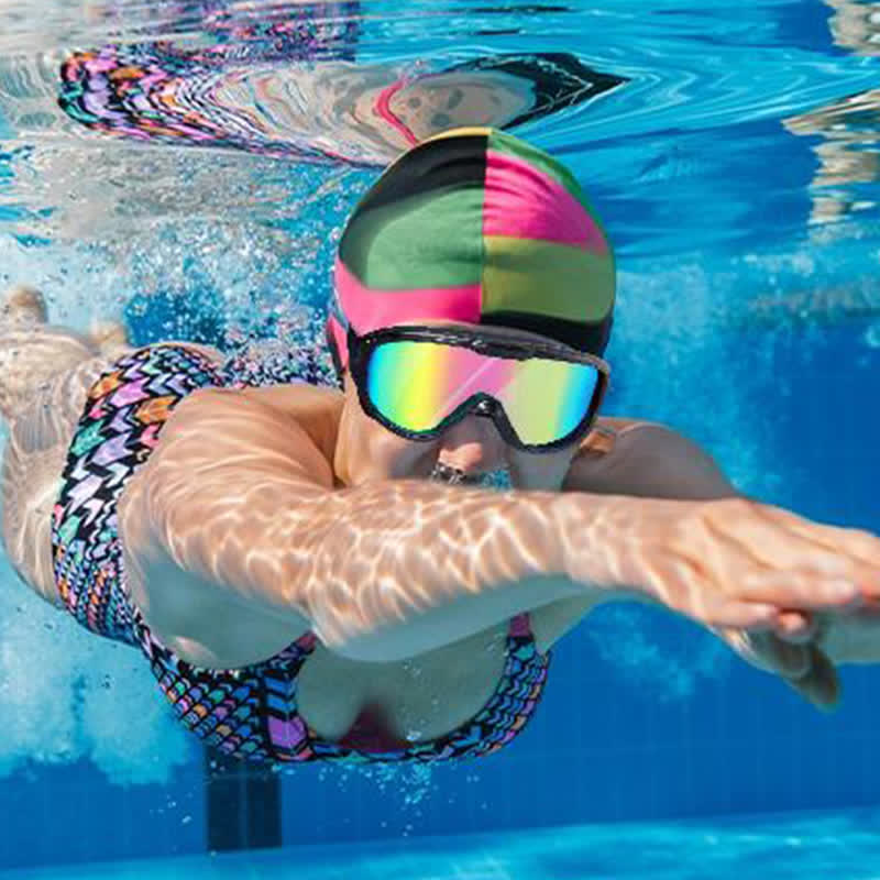 Spykay™ SG60964 Unisex Large Frame Swim Goggles with Nose Cover,Earplugs And Case