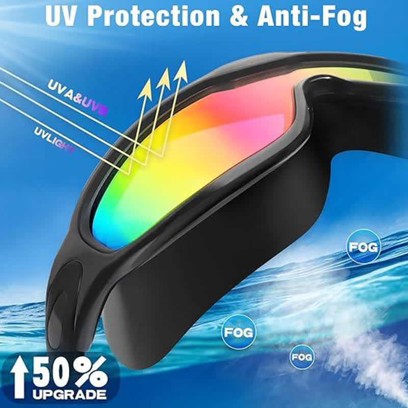 Spykay™ SG60964 Unisex Large Frame Swim Goggles with Nose Cover,Earplugs And Case