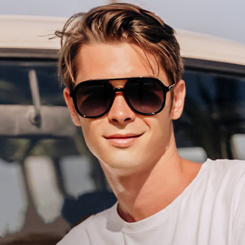 Spykay™ SG60740 Retro-Vintage Double Bridges Polarized Aviator Sunglasses