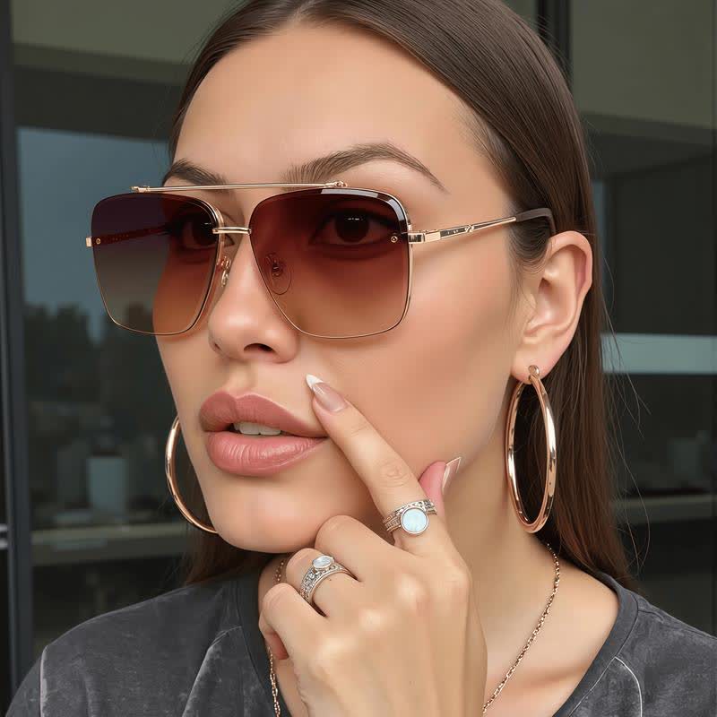 Spykay™ SG60949 Double Bridges Unisex Aviator Sunglasses