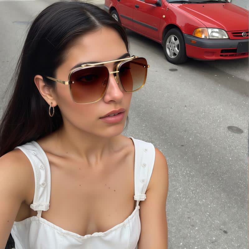 Spykay™ SG60949 Double Bridges Unisex Aviator Sunglasses