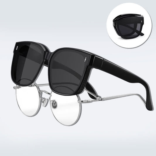 Spykay™ SG60956 Fit Over Glasses Square Frame Foldable Sunglasses for Women Men