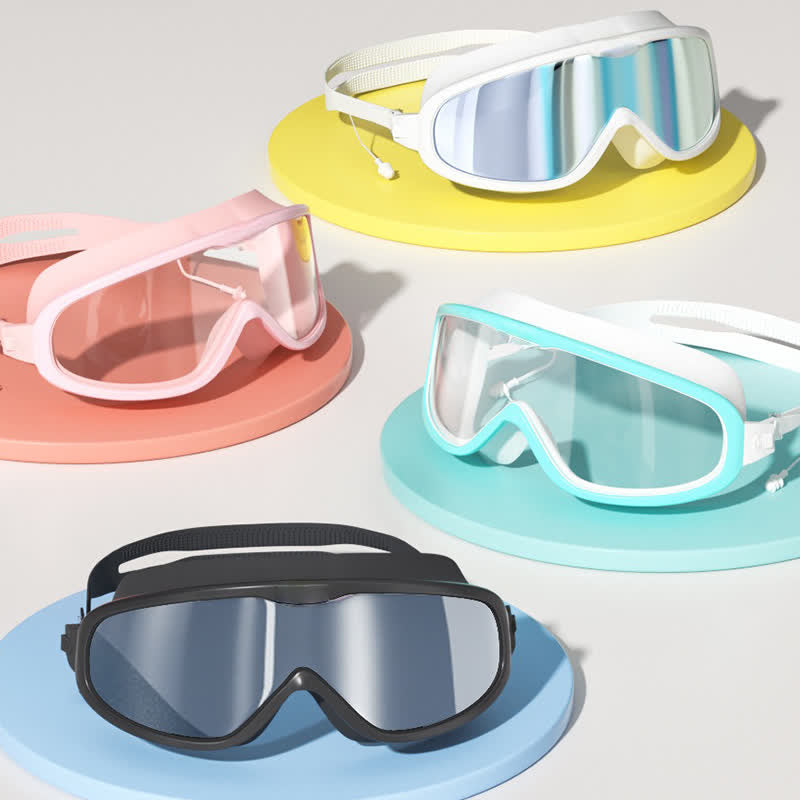 Spykay™ SG60980 Unisex Large Frame Anti Fog Swim Goggles with Earplugs And Case