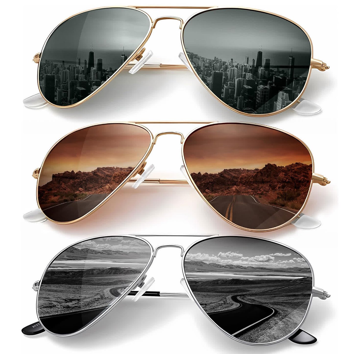 Spykay™ SG60978 Hipster Metal Retro Aviator Sunglasses