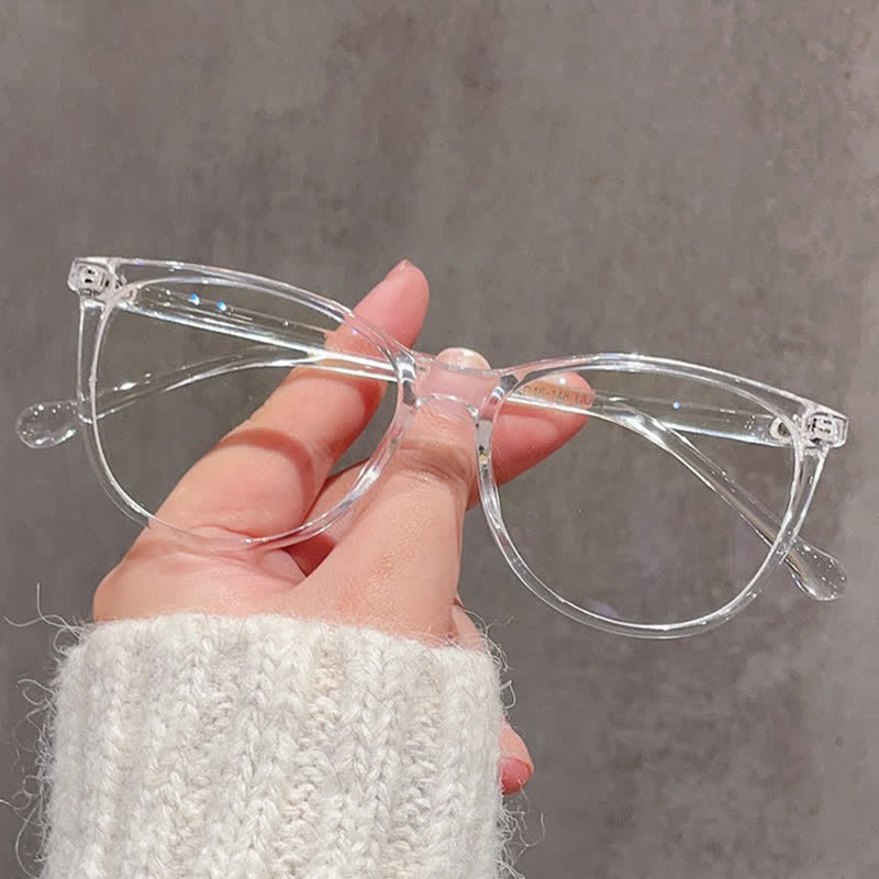 Spykay™ EG1012 Women's Round PC Frame Personality Fashion Clear Lens Glasses With Gradient Tint Clear Glasses Accessories