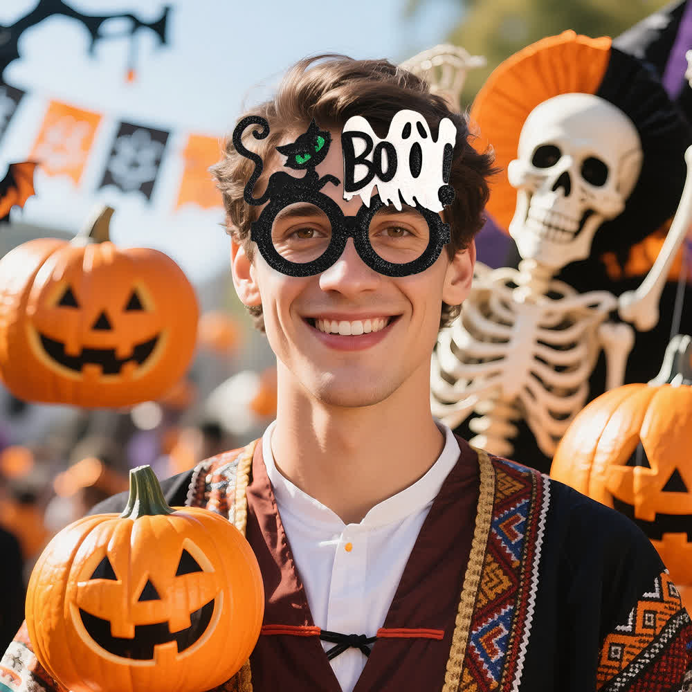 Spykay™ EG26830 Halloween Spooky Bat Pumpkin Skull Glasses for Adult Children