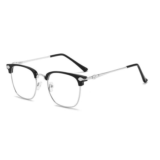 Spykay™ EG26834 Semi-Rimless Unisex Retro Square Frame Anti-blue Light Browline Glasses