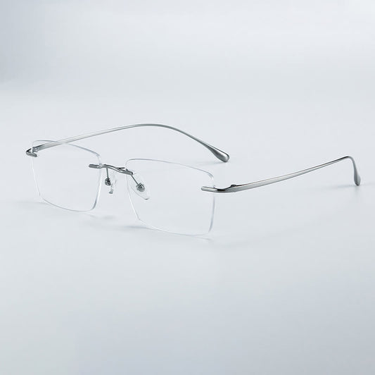 Spykay™ EG26849 Rectangle Titanium Frame Anti-blue Light Hipster Rimless Glasses