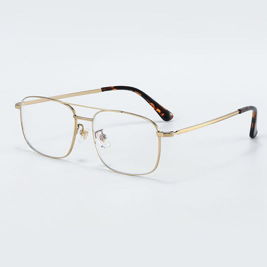 Spykay™ EG26851 Vintage Square Titanium Frame Anti-blue Light Double Bridges Glasses