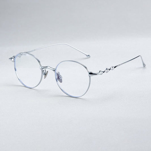 Spykay™ EG26853 Round Titanium Frame Anti-blue Light Classic Glasses