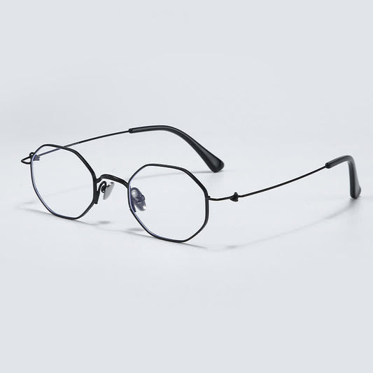 Spykay™ EG26854 Geometric Titanium Frame Anti-blue Light Simple Glasses