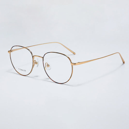 Spykay™ EG26857 Round Titanium Lightweight Frame Anti-blue Light Simple Glasses