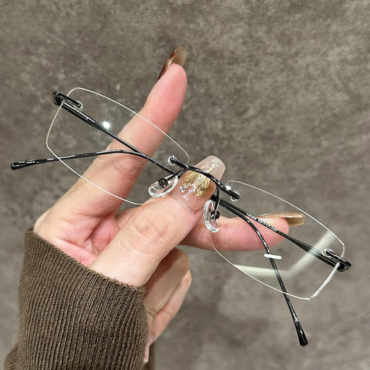 Spykay™ EG26861 Rectangle Metal Frame Anti-blue Light Hipster Rimless Glasses