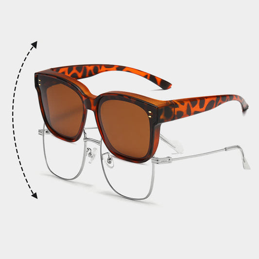 Spykay™ SG61007 Fit Over Glasses Square Frame Polarized Sunglasses for Women Men