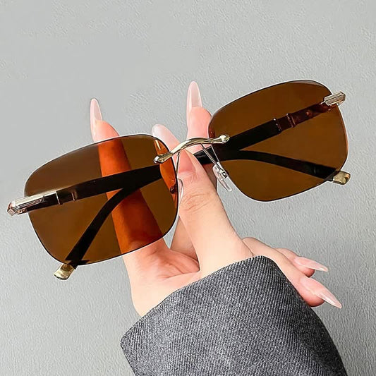 Spykay™ SG61004 Classic Square Frame Rimless Retro Sunglasses For Fishing