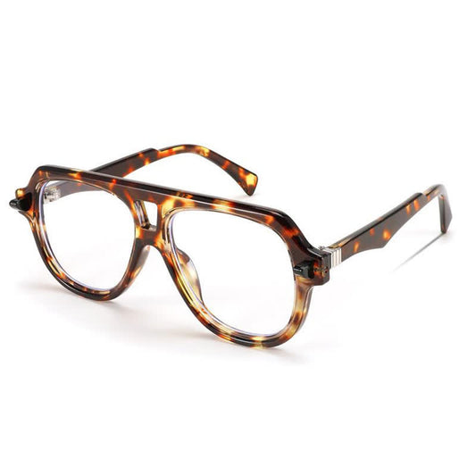 Spykay™ EG26883 Anti-blue Light Double Bridges Oversized Aviator Thick Eyeglasses