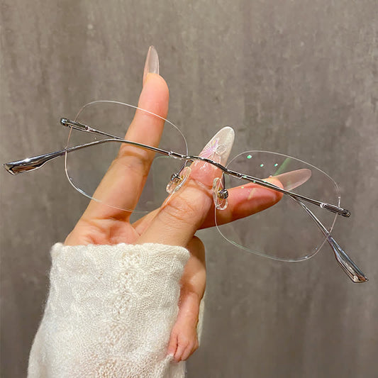 Spykay™ EG26894 Classic Square Titanium Frame Anti-blue Light Hipster Rimless Glasses
