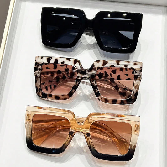 Spykay™ SG61012 Oversized Square Frame Fashion Thick Sunglasses
