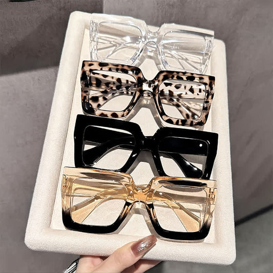 Spykay™ EG26913 Oversized Square Frame Fashion Anti-blue Light Thick Glasses