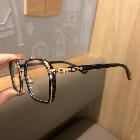 Spykay™ EG26920 Unsiex Square Frame Anti-blue Light Double Bridges Retro Glasses