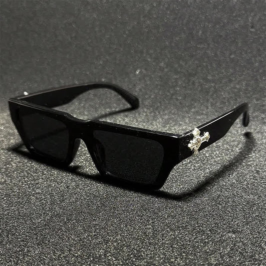 Spykay™ SG61019 Unsiex Rhinestone Cross Decor Square Frame Sunglasses
