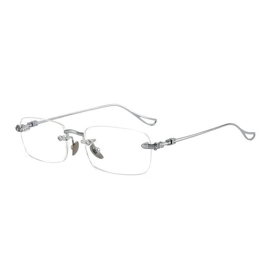 Spykay™ EG26923 Retro Gothic Cross Unisex Rimless Titanium Frame Anti-blue Light Glasses