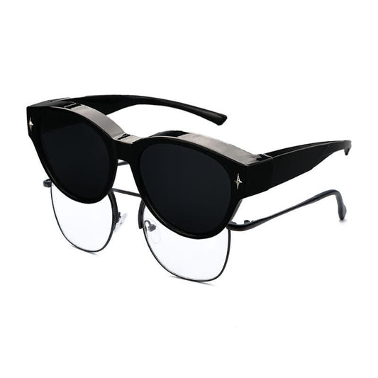 Spykay™ SG61035 Fit Over Glasses Cat-Eye Star Decor Polarized Sunglasses